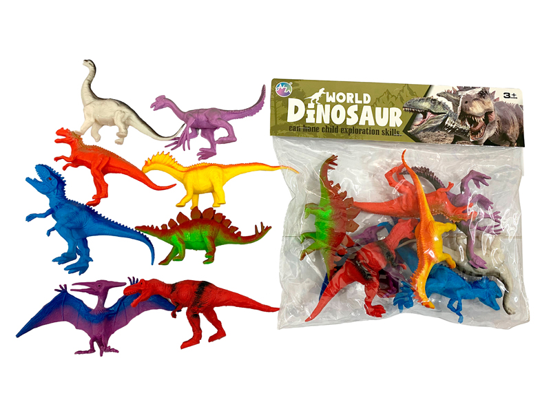 8PCS Seven Inch Dinosaur Toy Set