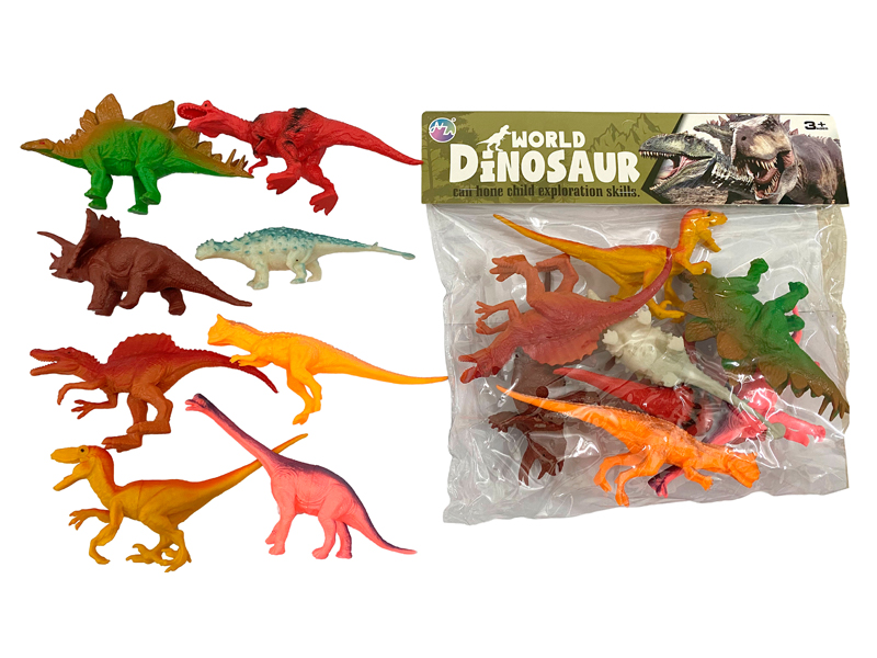 8PCS Seven Inch Dinosaur Toy Set