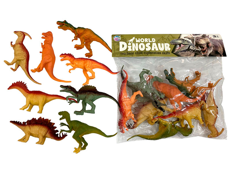8PCS Seven Inch Dinosaur Toy Set