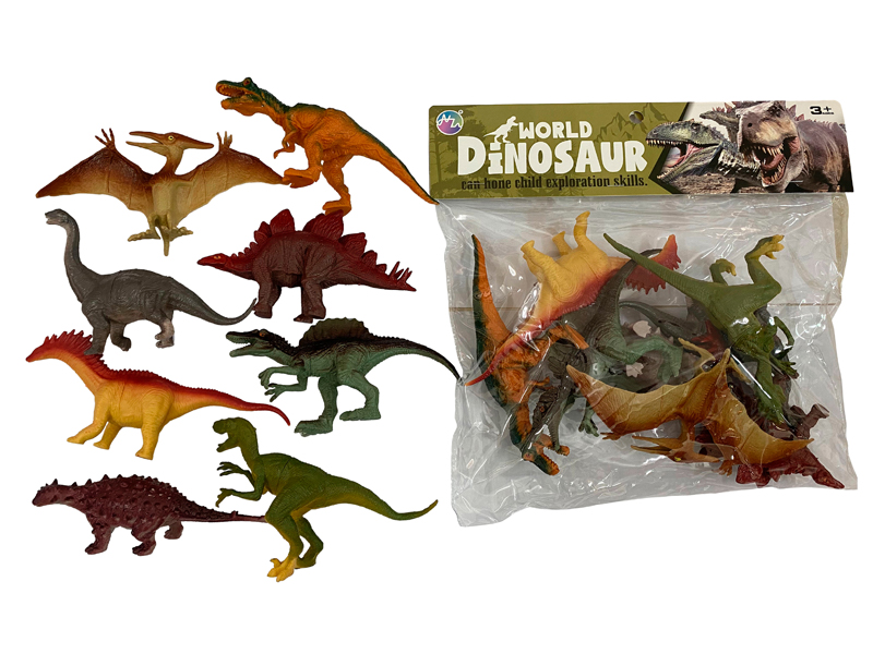 8PCS Seven Inch Dinosaur Toy Set