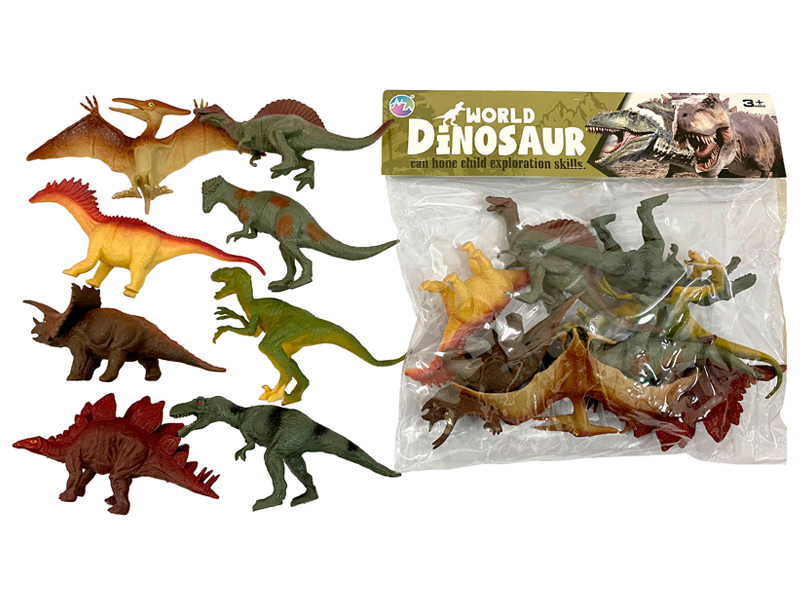 8PCS Seven Inch Dinosaur Toy Set