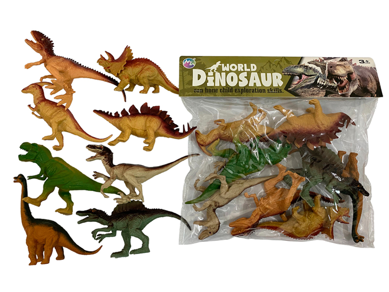 8PCS Seven Inch Dinosaur Toy Set