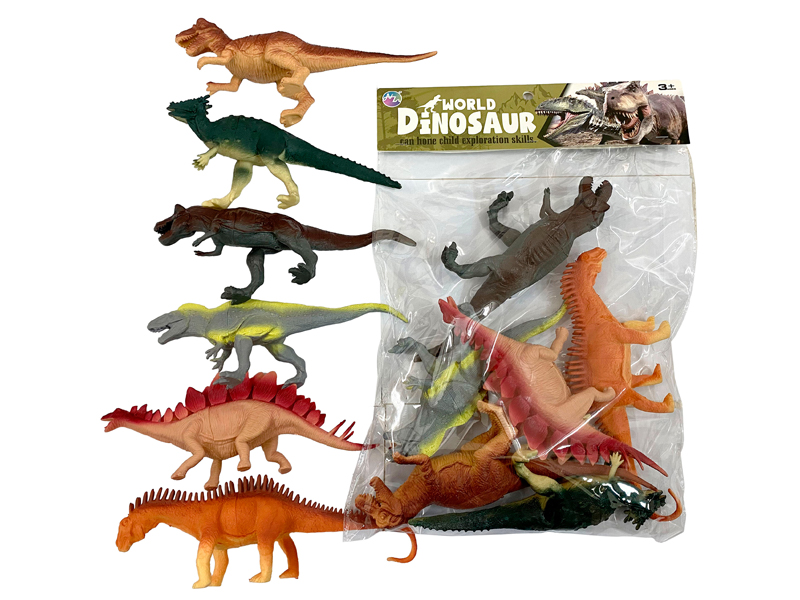 6PCS Nine Inch Dinosaur Toy Set