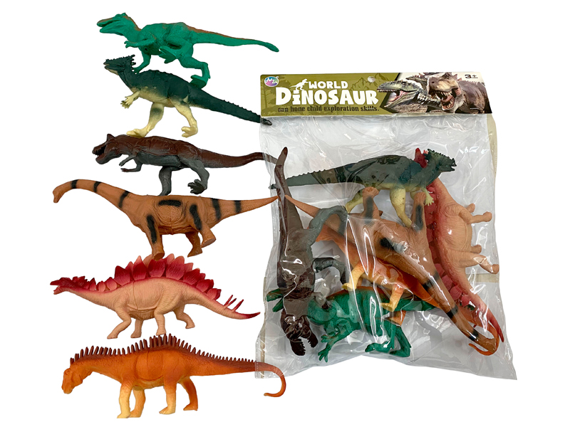 6PCS Nine Inch Dinosaur Toy Set