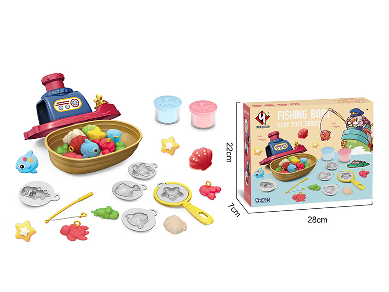 Colored Clay Boat Set(Red)