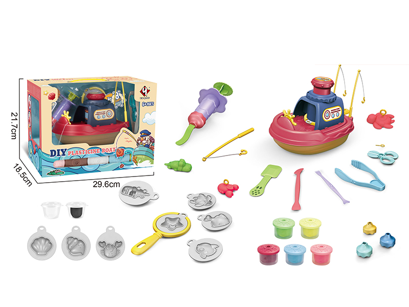 Colored Clay Boat Set(Red)