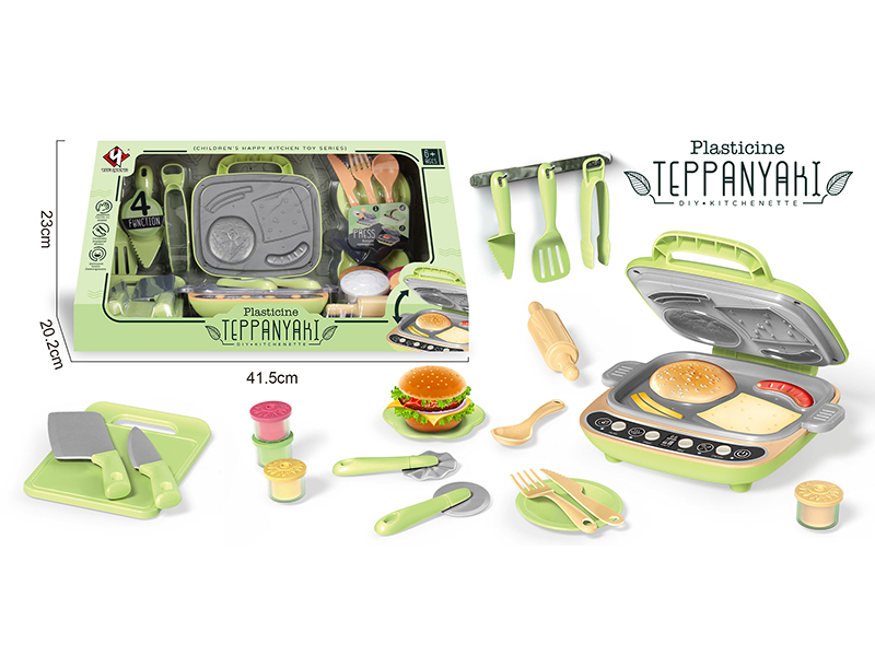 Teppanyaki Machine Play Dough Set (Matcha Green)