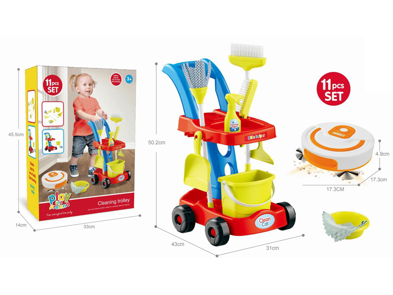 Simulated Sweeper Cleaning Cart Set
