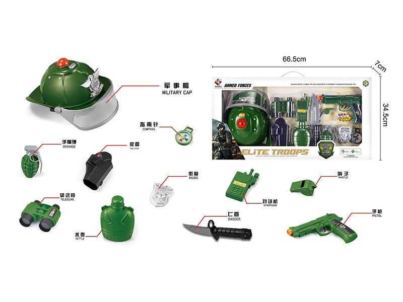 Military Armed Forces Role Pretend Play Set