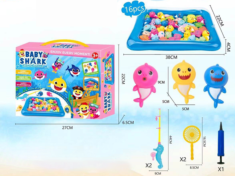 Baby Shark Magnetic Fishing Game(16PCS)