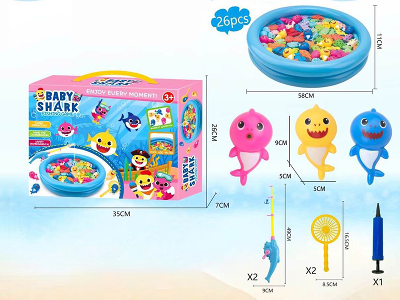 Baby Shark Magnetic Fishing Game(26PCS)