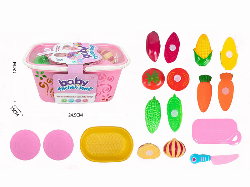 Cutting Vegetables Toy Basket Set