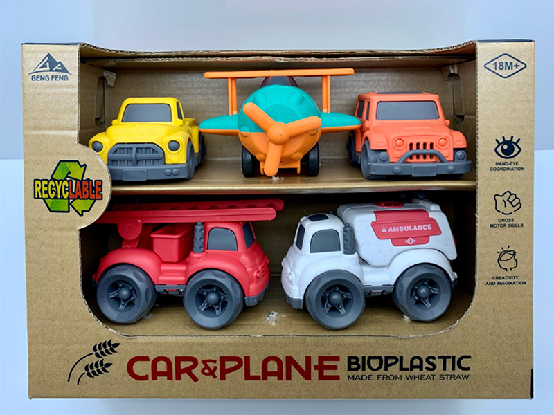 5PCS Slide Cartoon Car Set