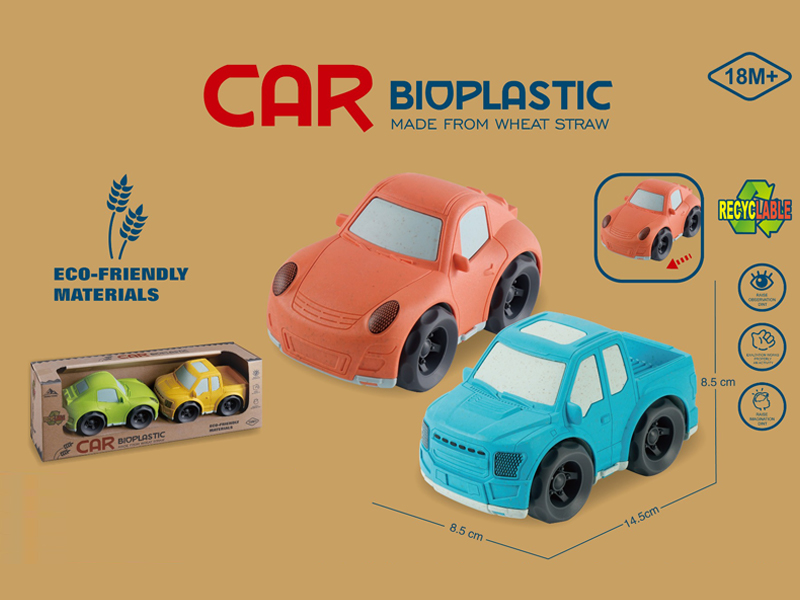 2PCS Slide Cartoon Car(Porsche Sports Car+Pickup Truck)