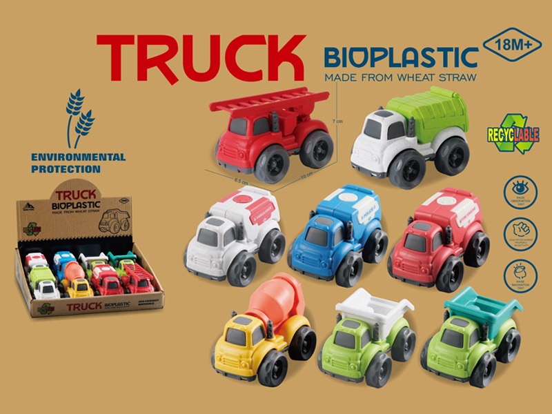 8PCS Slide Cartoon Car