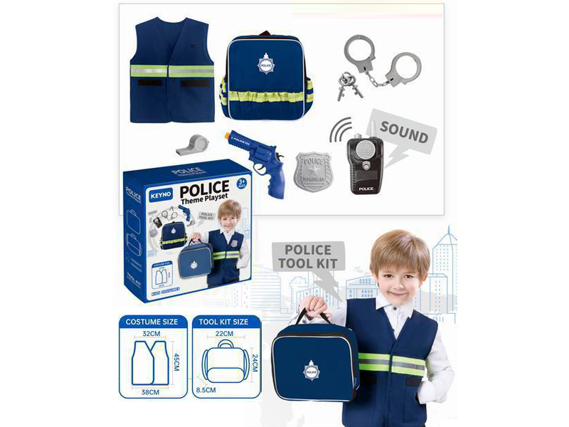 Police Backpack Paired With Police Uniform And Equipment