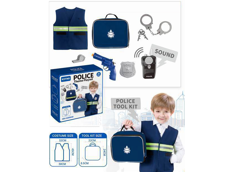 Police Handbag Paired With Police Uniform And Equipment