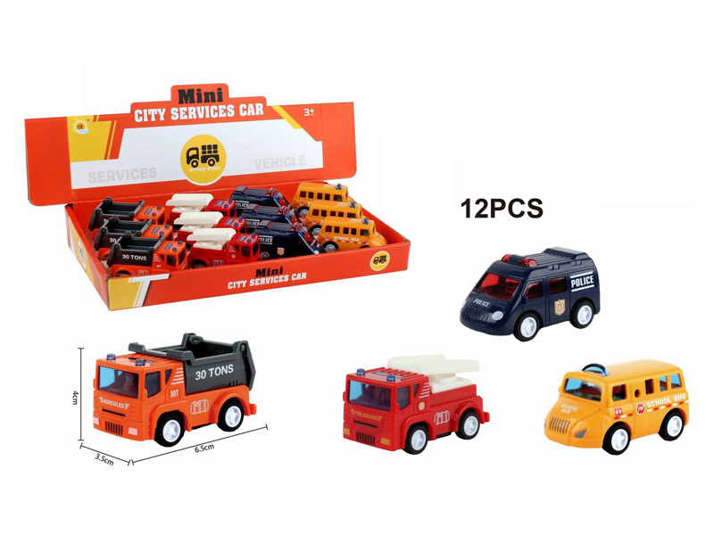 12PCS Pull Back Car Set