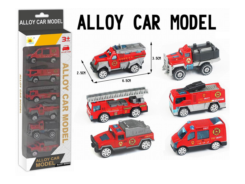 Alloy Slide Fire Truck Set