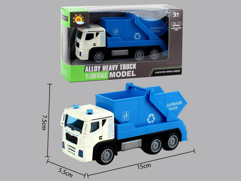 Alloy Pull Back Sanitation Vehicle (Dump Truck)