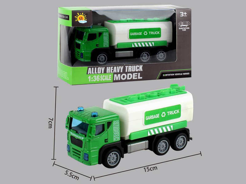 Alloy Pull Back Sanitation Vehicle (Cleaning Car)