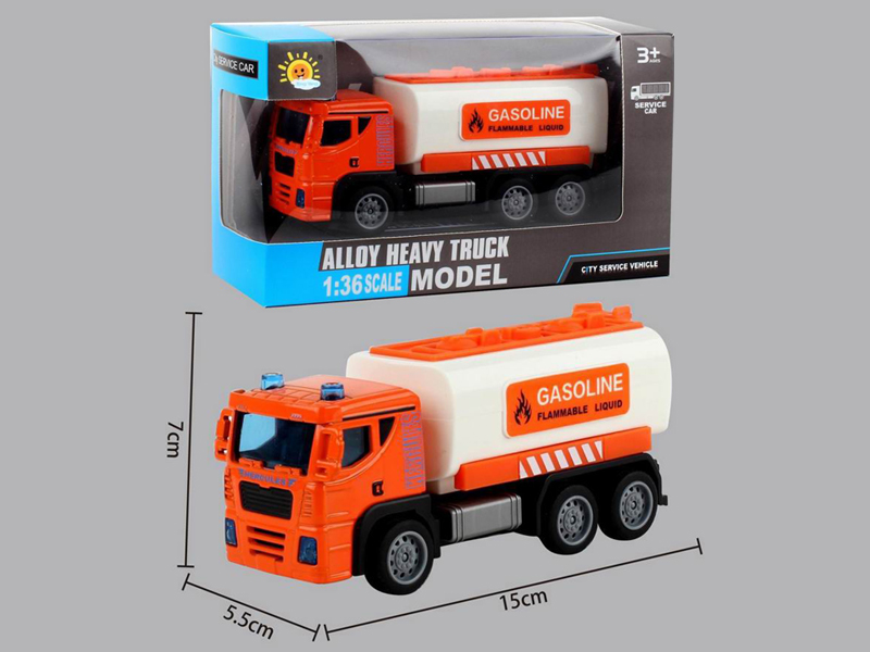 AlloyPull Back Oil Tank Truck