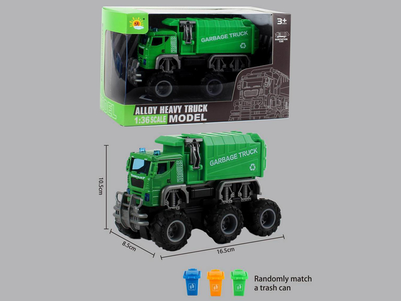 Alloy Dual Friction Off Road Sanitation Vehicle(Sanitation Vehicle+Trash Can)