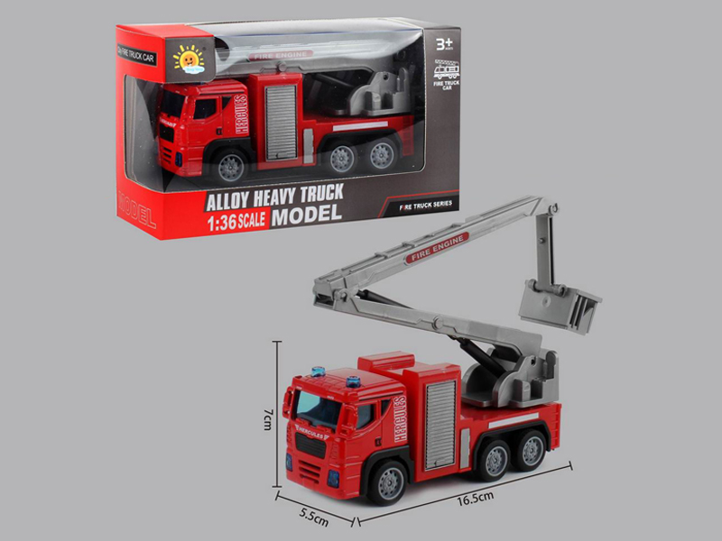 Alloy Pull Back Fire Truck (Rescue Vehicle)