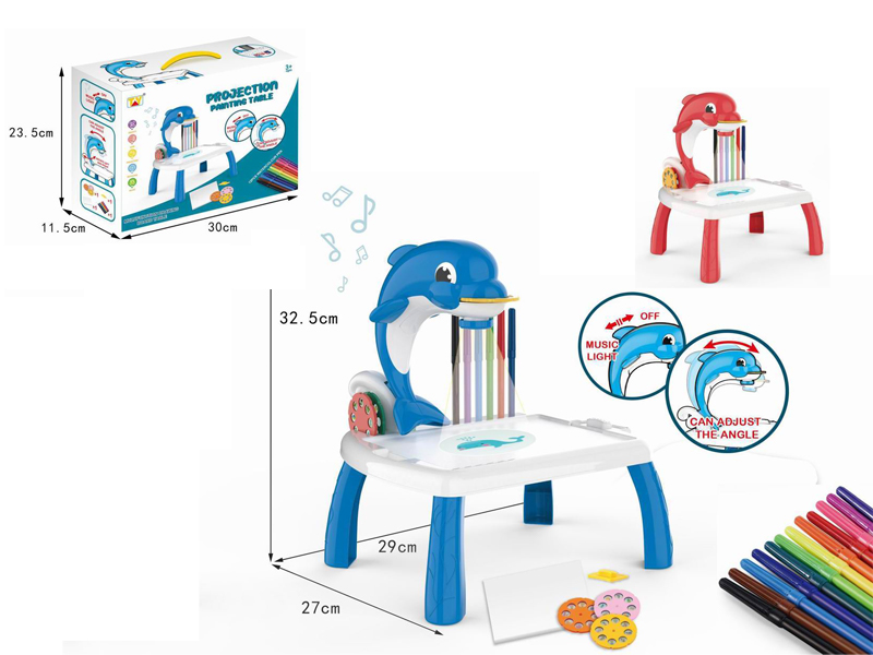 Writing Desk With Music Projection (Dolphin)