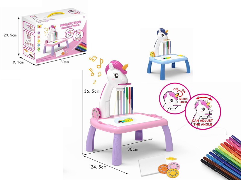 Learning Table With Music Projection (Big Unicorn)