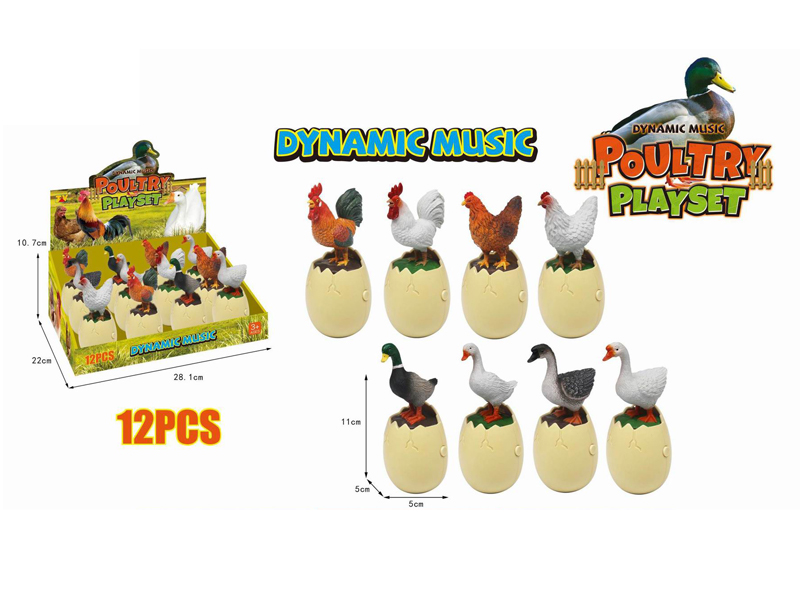 12PCS Poultry Series With Sound And Light