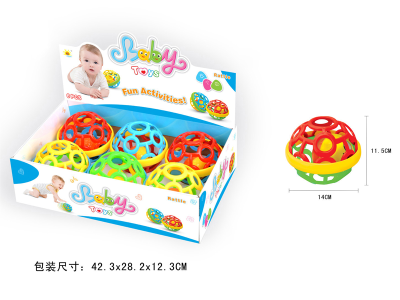 6PCS Soft Rubber Baby Fitness Ball