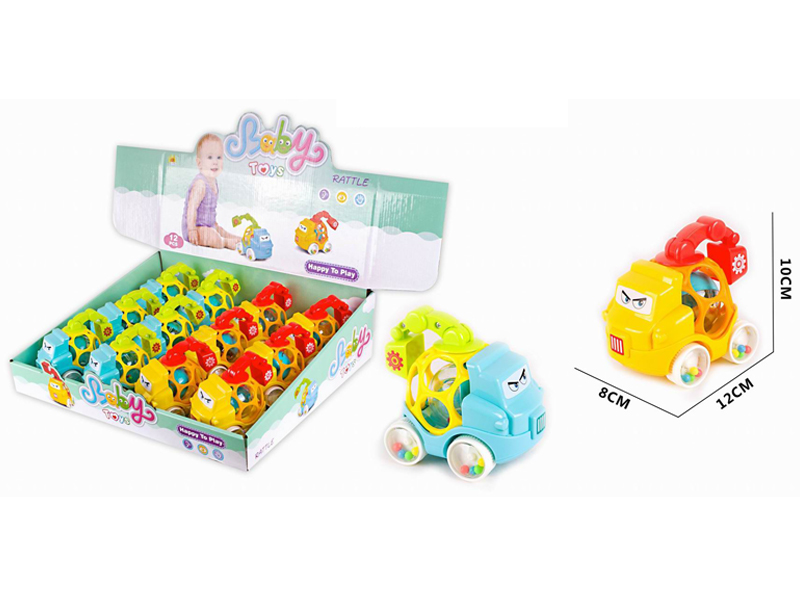 12PCS Soft Rubber Excavator Bell Car