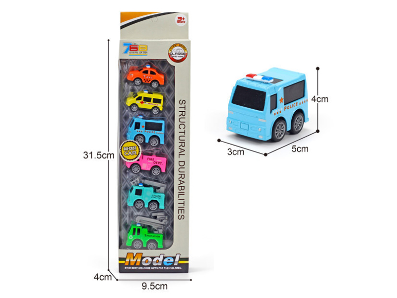 Pull Back Alloy Cartoon City Car