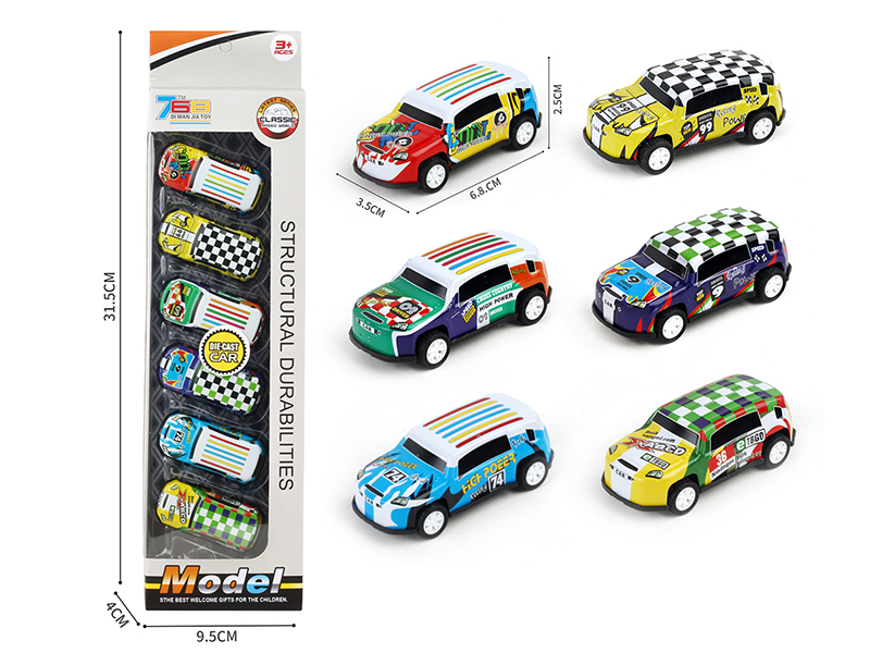 Pull Back Alloy Iron Graffiti Off-Road Vehicle