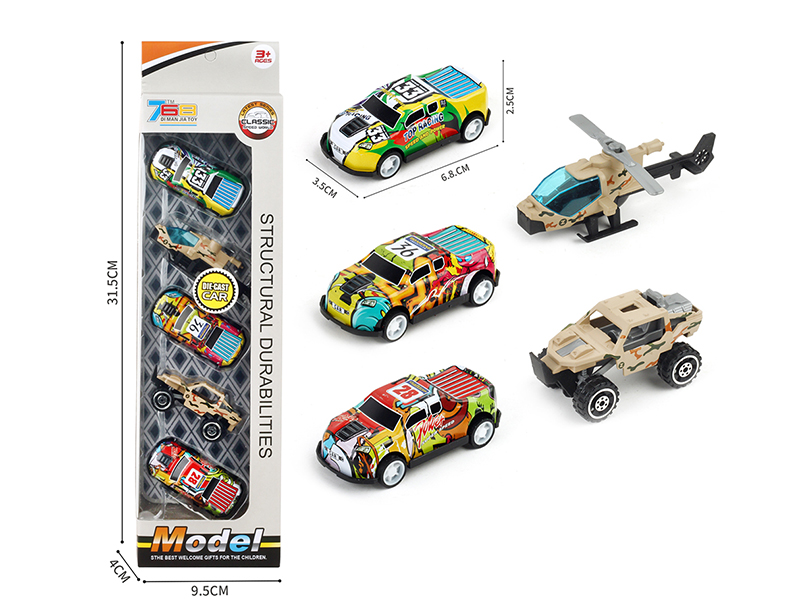 Alloy Graffiti Pickup Truck Airplane Set