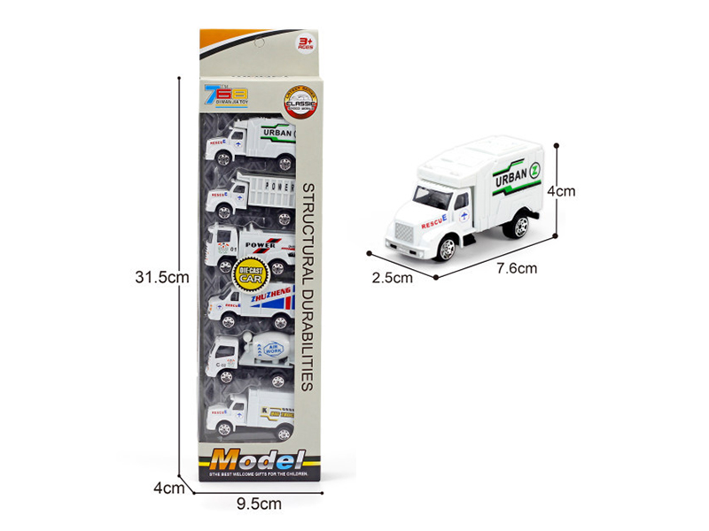 Slide Alloy City Transporter Truck