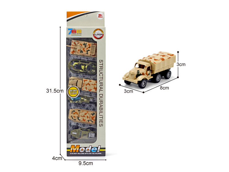 Slide Alloy Military Truck