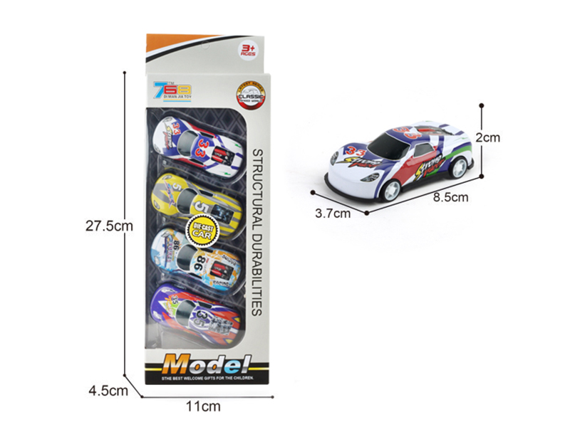 Pull Back Iron Race Car