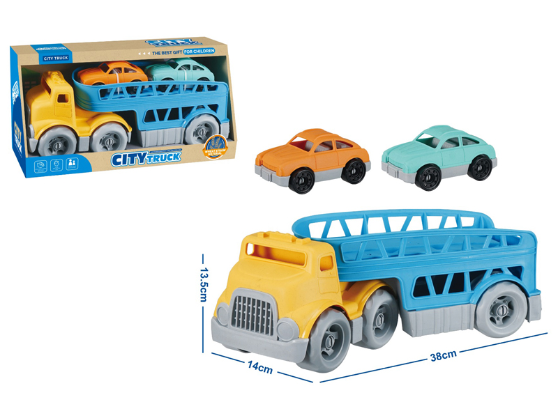 Slide Building Block Trailer Toy