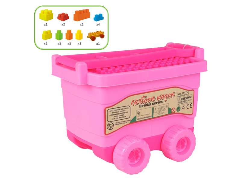 20PCS Building Block Wheelbarrow Toy