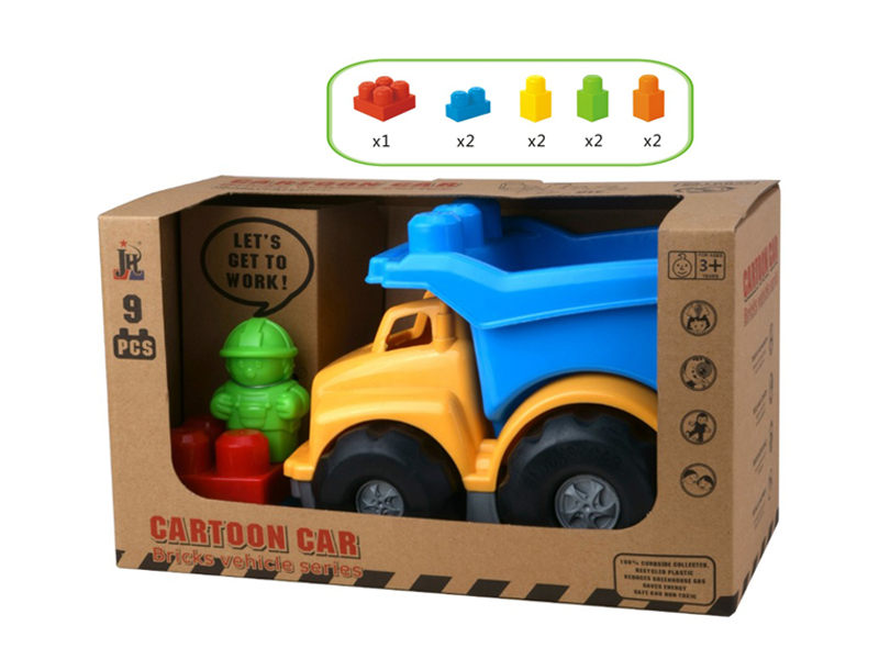 9PCS Building Block Engineering Vehicle Toy