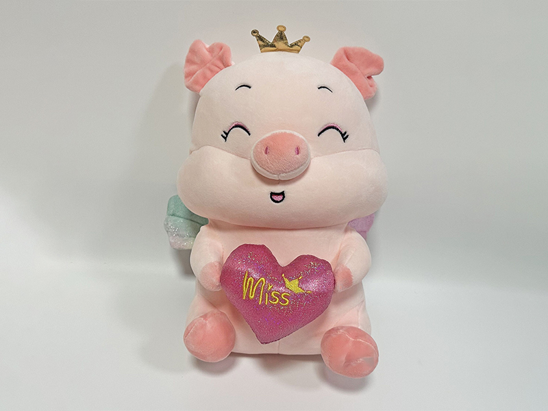 34CM Embracing Angel Pig Plush Doll