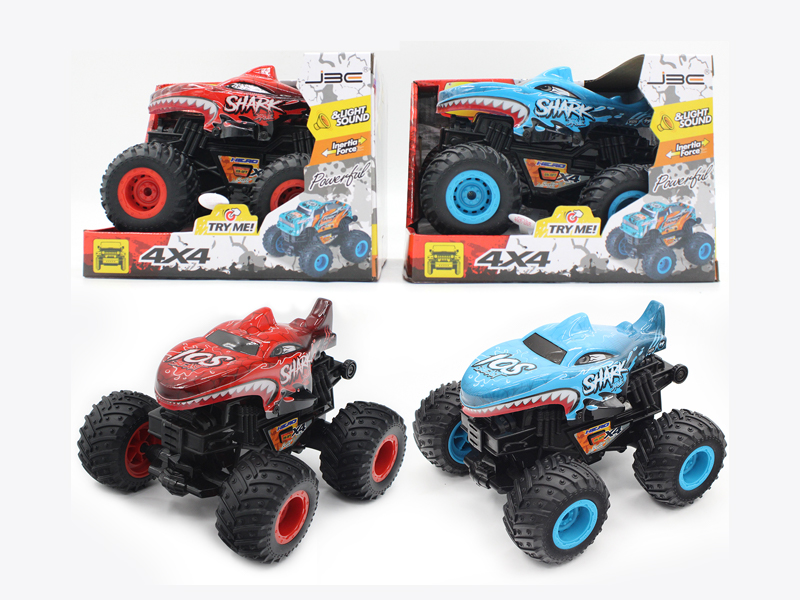 Friction Bigfoot Monster Stunt Translucent Car With Music