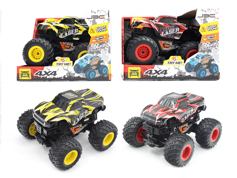 Friction Bigfoot Monster Stunt Translucent Car With Music