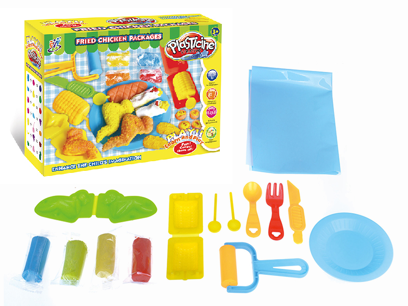 Fried Chicken Packages Play Dough Set