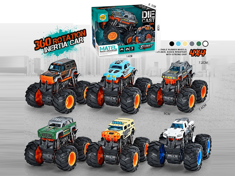 1:64 4Wd Dual Friction Alloy Stunt Large Wheeled Vehicle