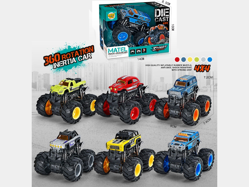 1:64 4Wd Dual Friction Alloy Stunt Large Wheeled Vehicle