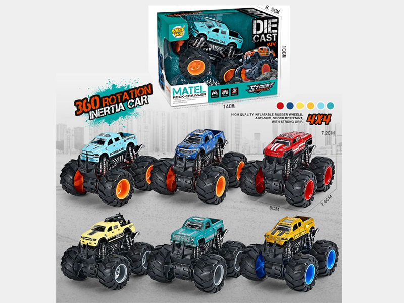 1:64 4Wd Dual Friction Alloy Stunt Large Wheeled Vehicle