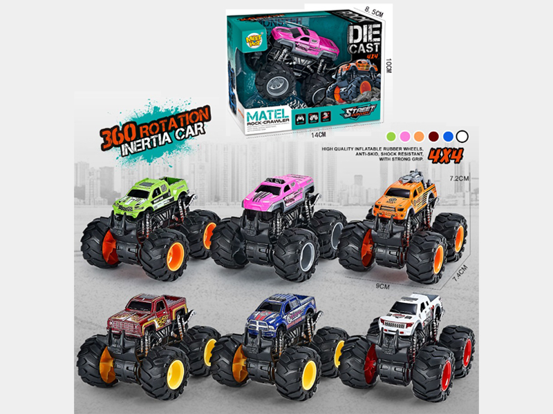 1:64 4Wd Dual Friction Alloy Stunt Large Wheeled Vehicle